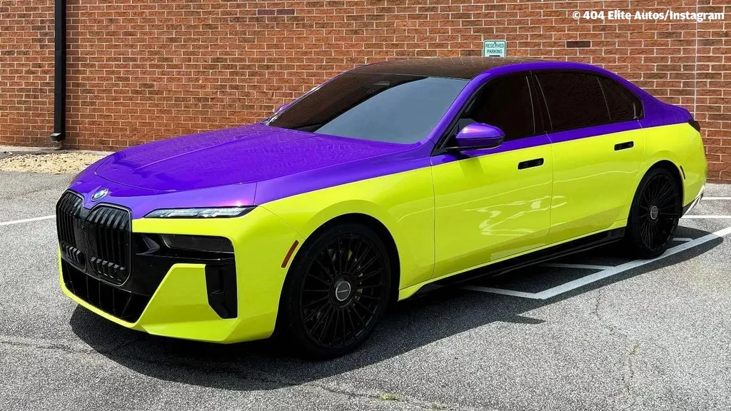 BMW 7-serie testar gränser för foliering
