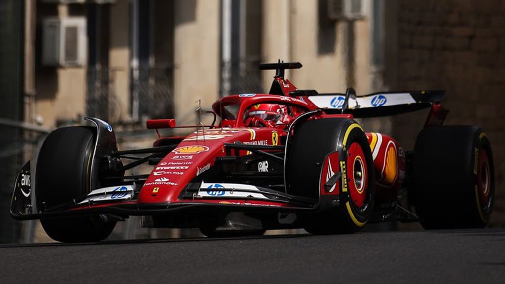 Leclerc imponerar i träningen i Baku