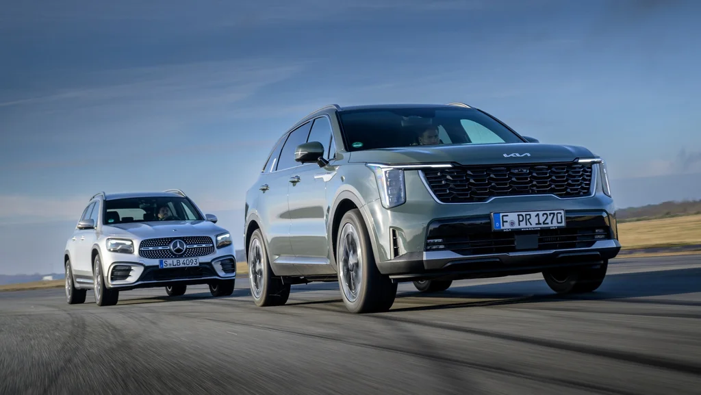 Mercedes GLB vs. Kia Sorento: Diesel-SUV Vertailu