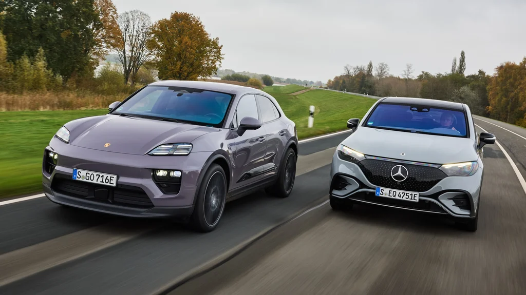 Mercedes EQE 500 vs Porsche Macan: E-SUV Test
