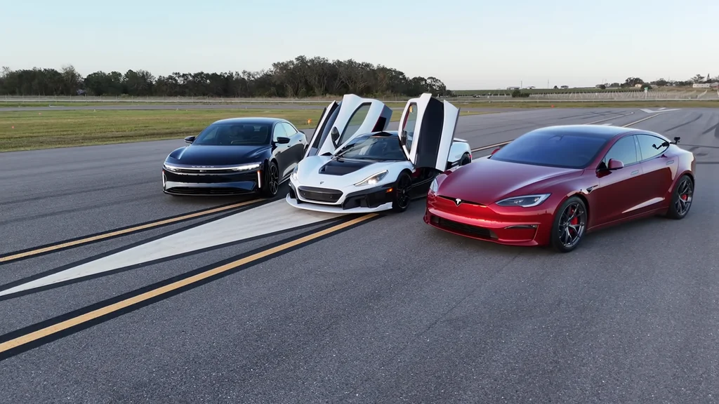 Wyścig elektryków: Rimac, Lucid, Tesla w akcji!