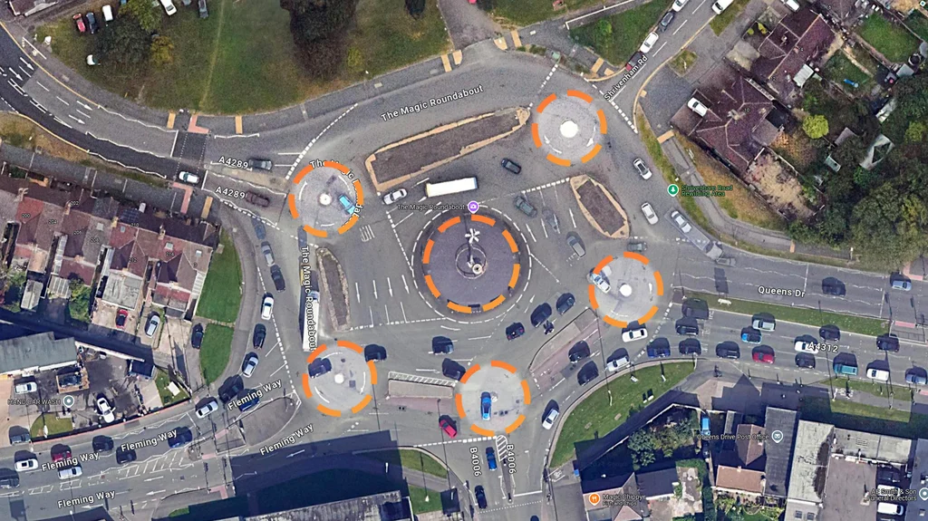 Magic Roundabout: Križovatka, ktorá prekvapuje