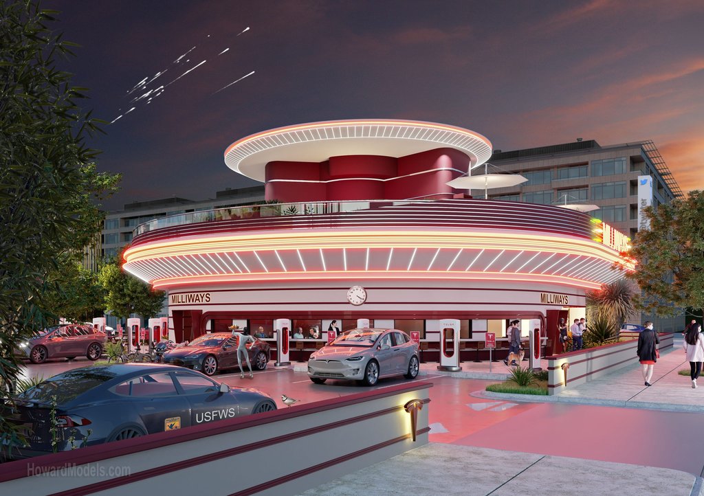 Tesla Diner se blíží k dokončení