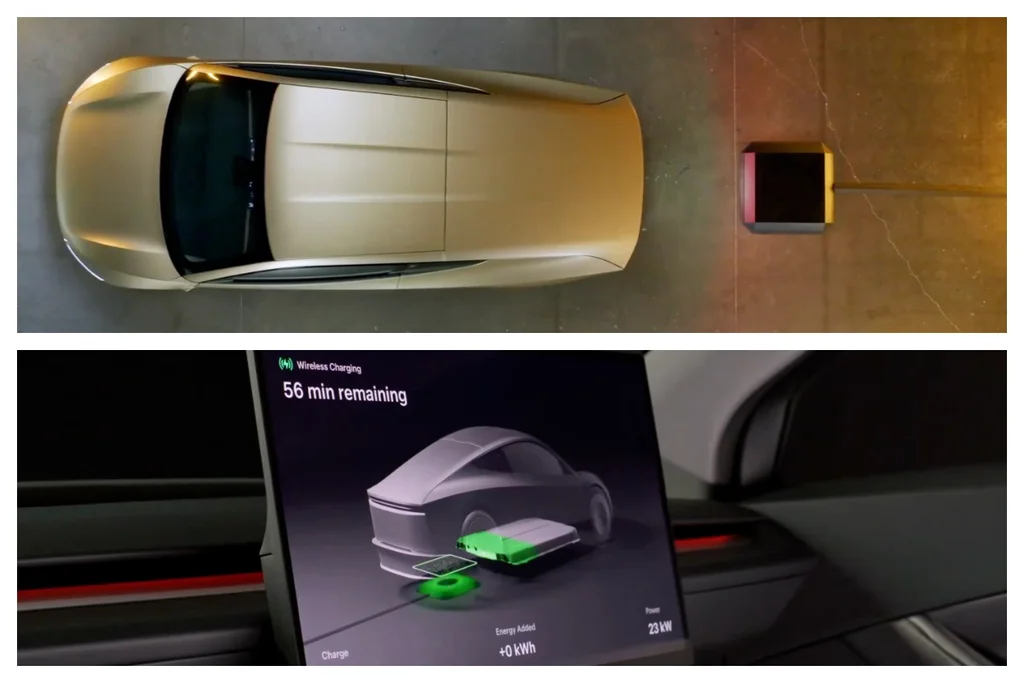 Tesla Robotaxi s bezdrátovým nabíjením