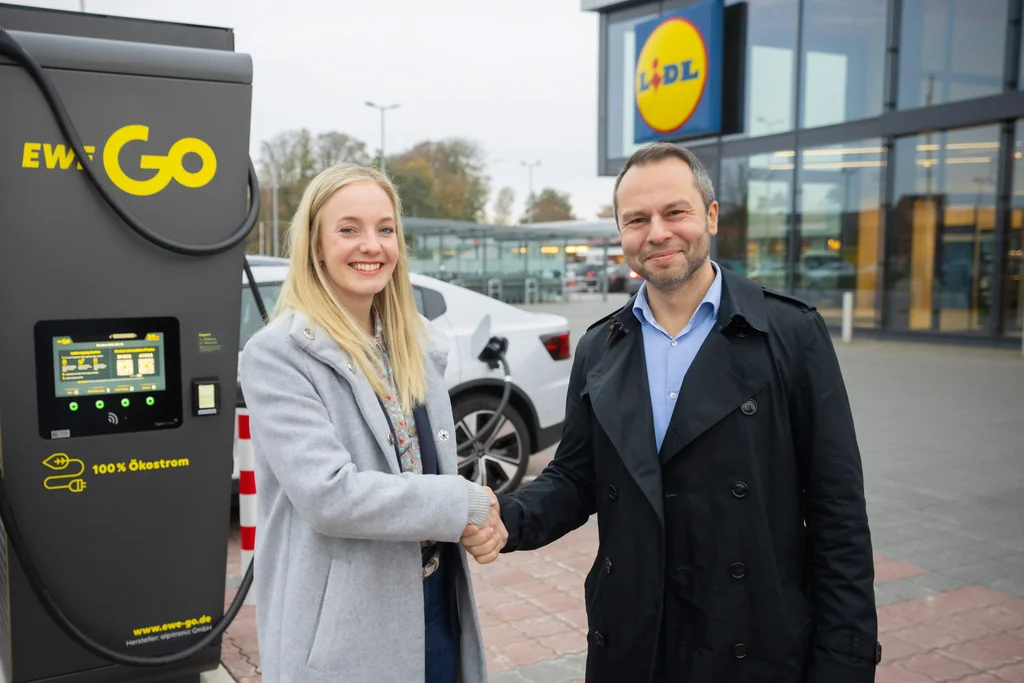 EWE Go og Lidl med hurtiglading i Tyskland