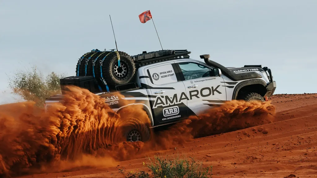 Wagta 10 çöl geçýän VW Amarok rekord goýdy