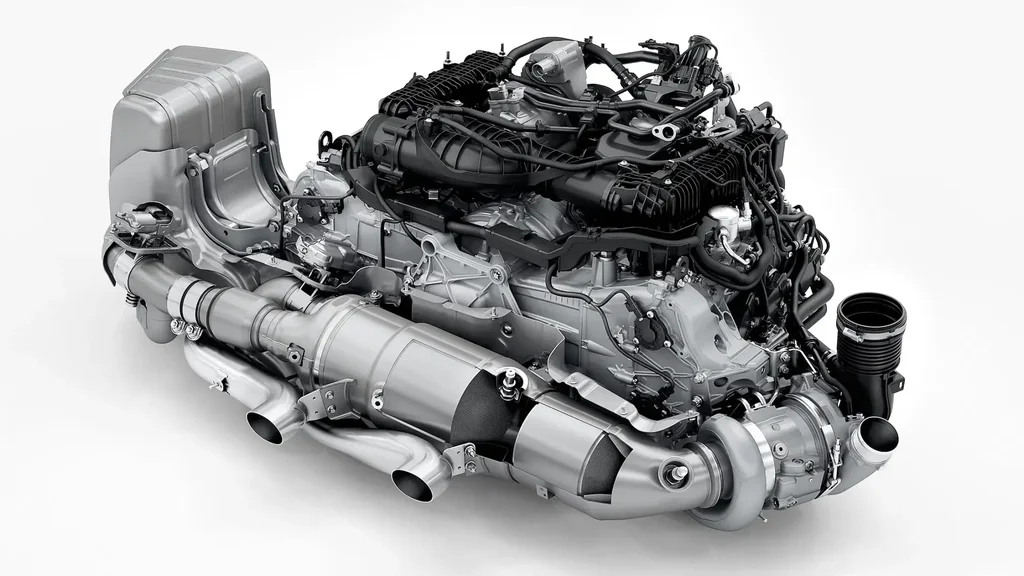 Porsche alty hereketli motory işläp düzýär